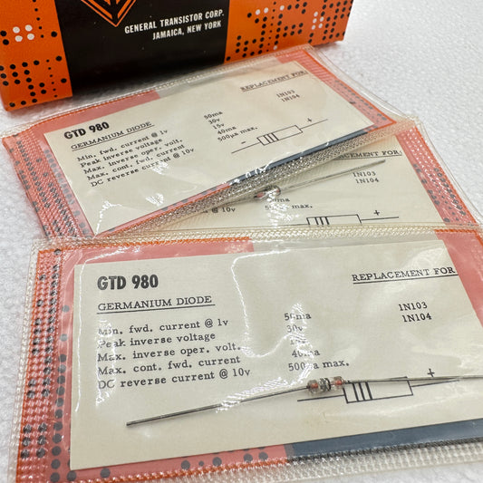 GTD980 Germanium Diode NOS - Rare & Reclaimed