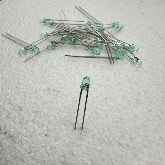 10 PACK OSRAM Green 3mm LEDs Clipping Diodes