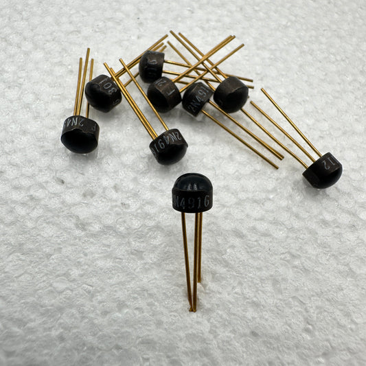 2N4916 Silicon Transistor, TO-106, Gold Leg