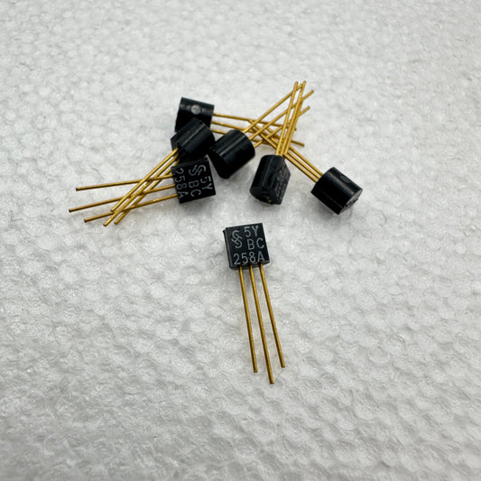 BC258A Silicon Transistor, TO-92, Gold Legs, Siemens