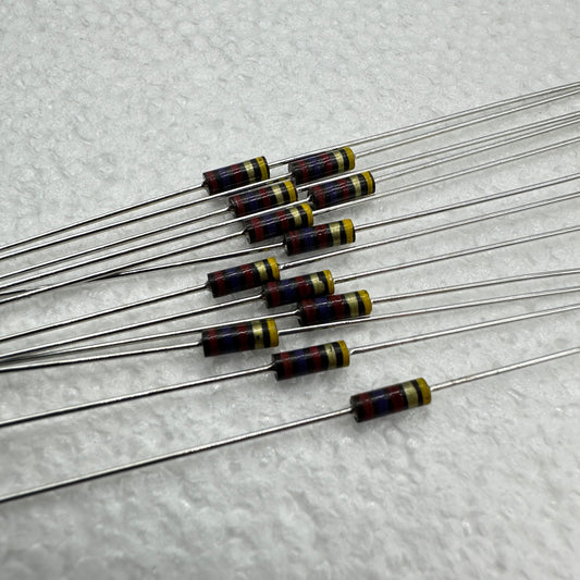 Allen Bradley RCR07 - MULTIPLE VALUES: 130K-22M 1/4W Carbon Comp Resistor Military Spec NOS