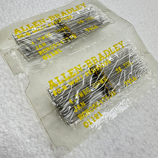 50 PACK Allen Bradley RCR05 - MULTIPLE VALUES 1/8W Carbon Comp Resistor Military Spec NOS