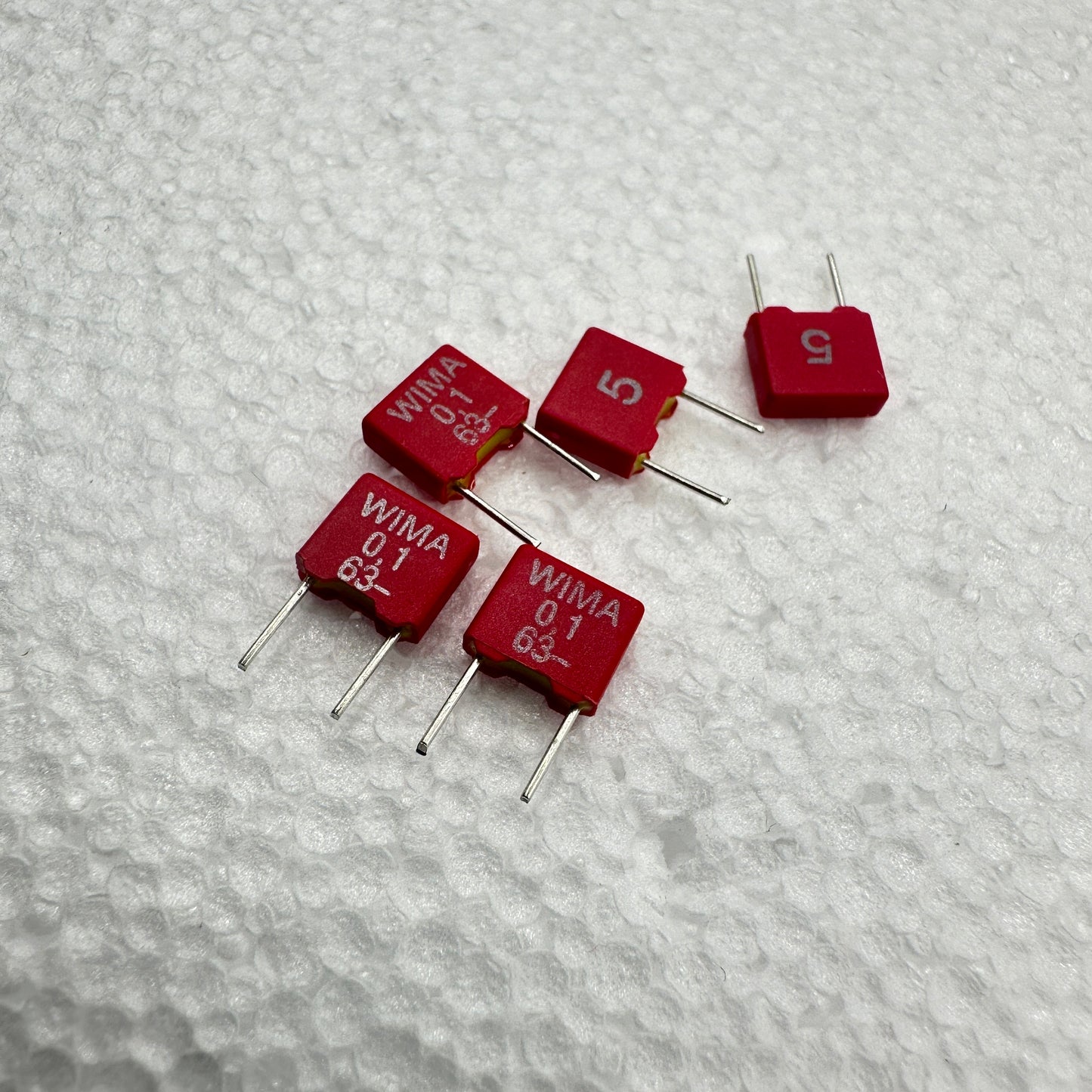 5 PACK WIMA MKS2 .1UF 63V 5% Metallized Polyester Capacitors 100nf