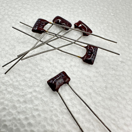 5 PACK 62pf 300v 5% Silver Mica Capacitors CDE .062nf