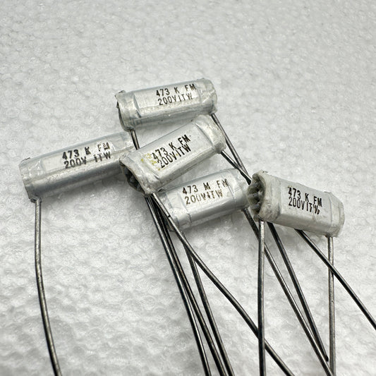 5 PACK ITW Paktron .047uf 200V 10% Polyester Film & Foil Capacitors 47nf