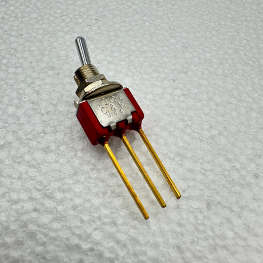 C&K USA Mini SPDT Toggle Switch Gold On/On 7101